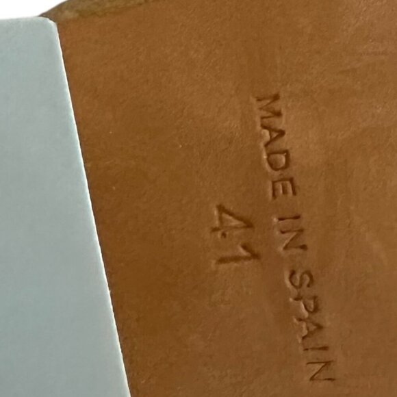 Free People See Ya There Suede Sandals Ankle Buckle Chunky Heels Size 41 10 US - Picture 12 of 13